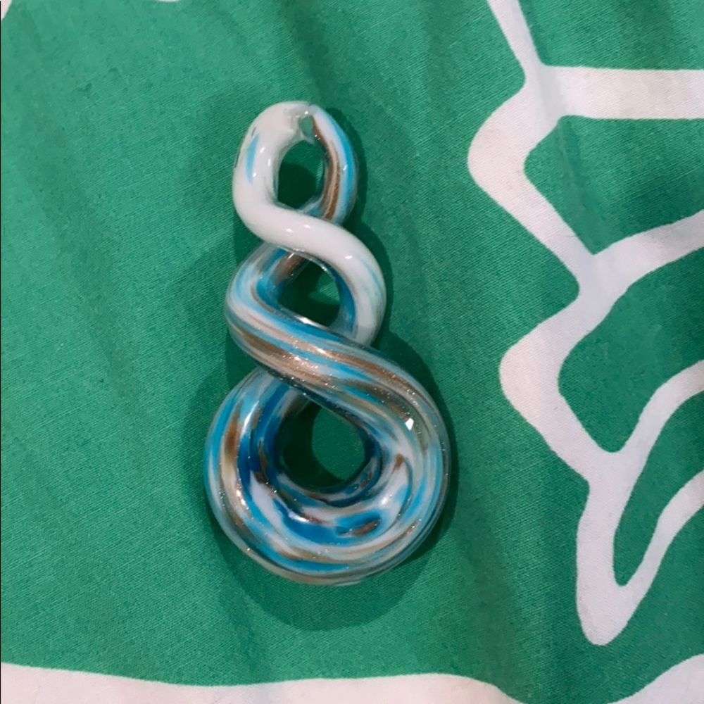 Hand Blown glass necklace charm